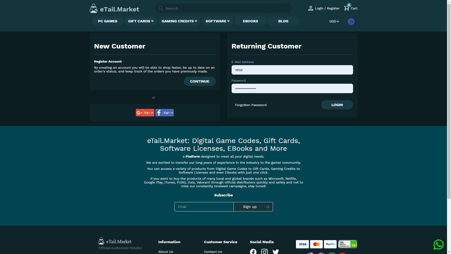 Registration Screen